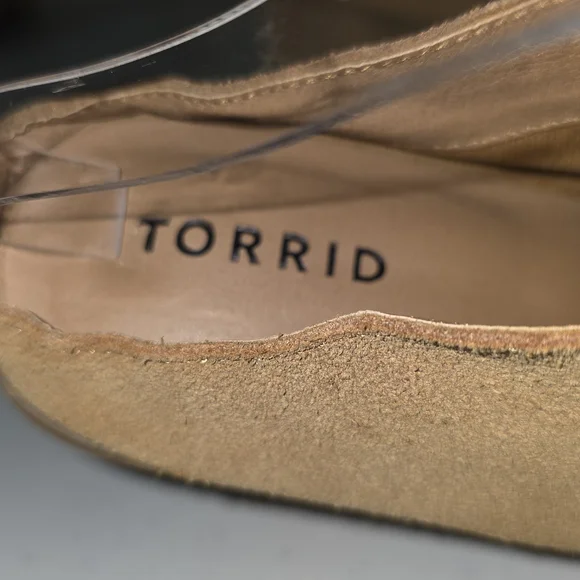 Torrid Tan Block Heel Mules BTI Mules, 9W Open-toe / peep-toe - Picture 12 of 17